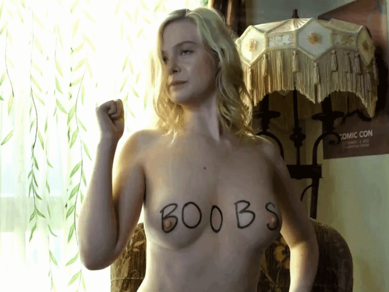 elle fanning outdoor nude